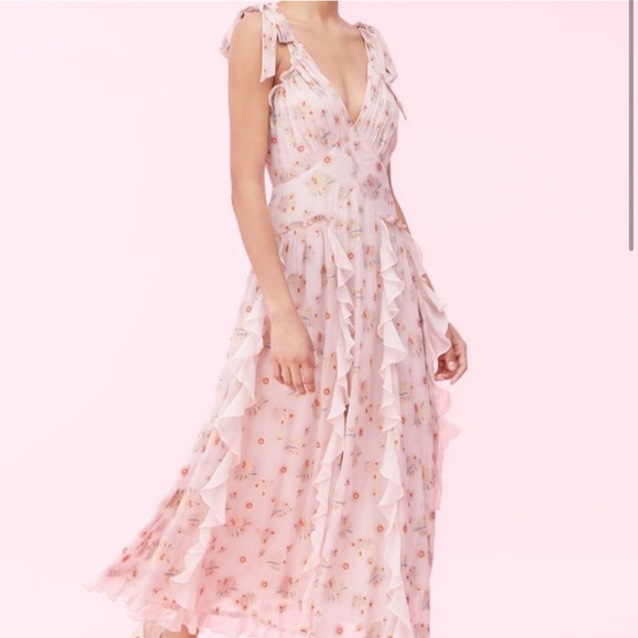 Rebecca Taylor Dresses & Skirts - Rebecca Taylor Leander light pink patterned silk dress